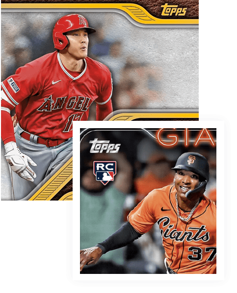 Baseball cards prepared for Cosmic grading